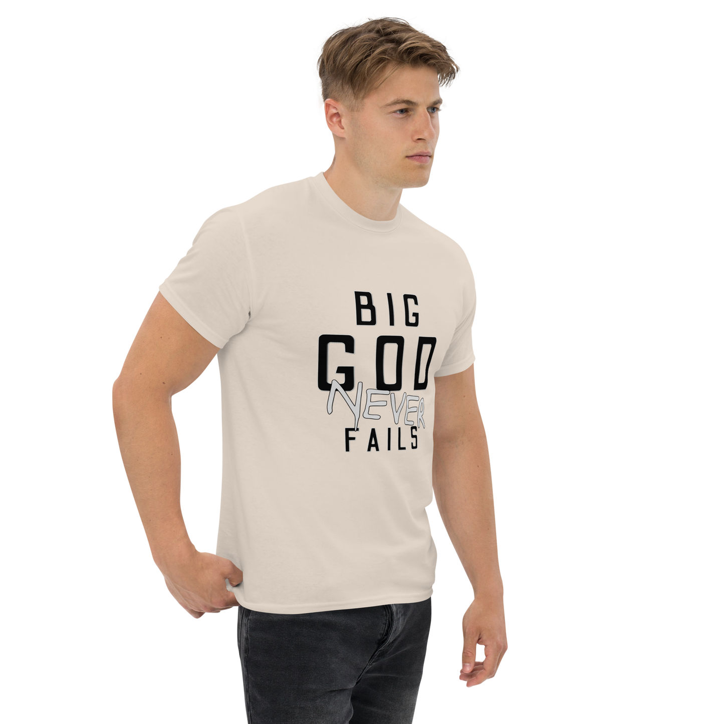 Big God Never Fails - Classic Tee | Black N Grey Print