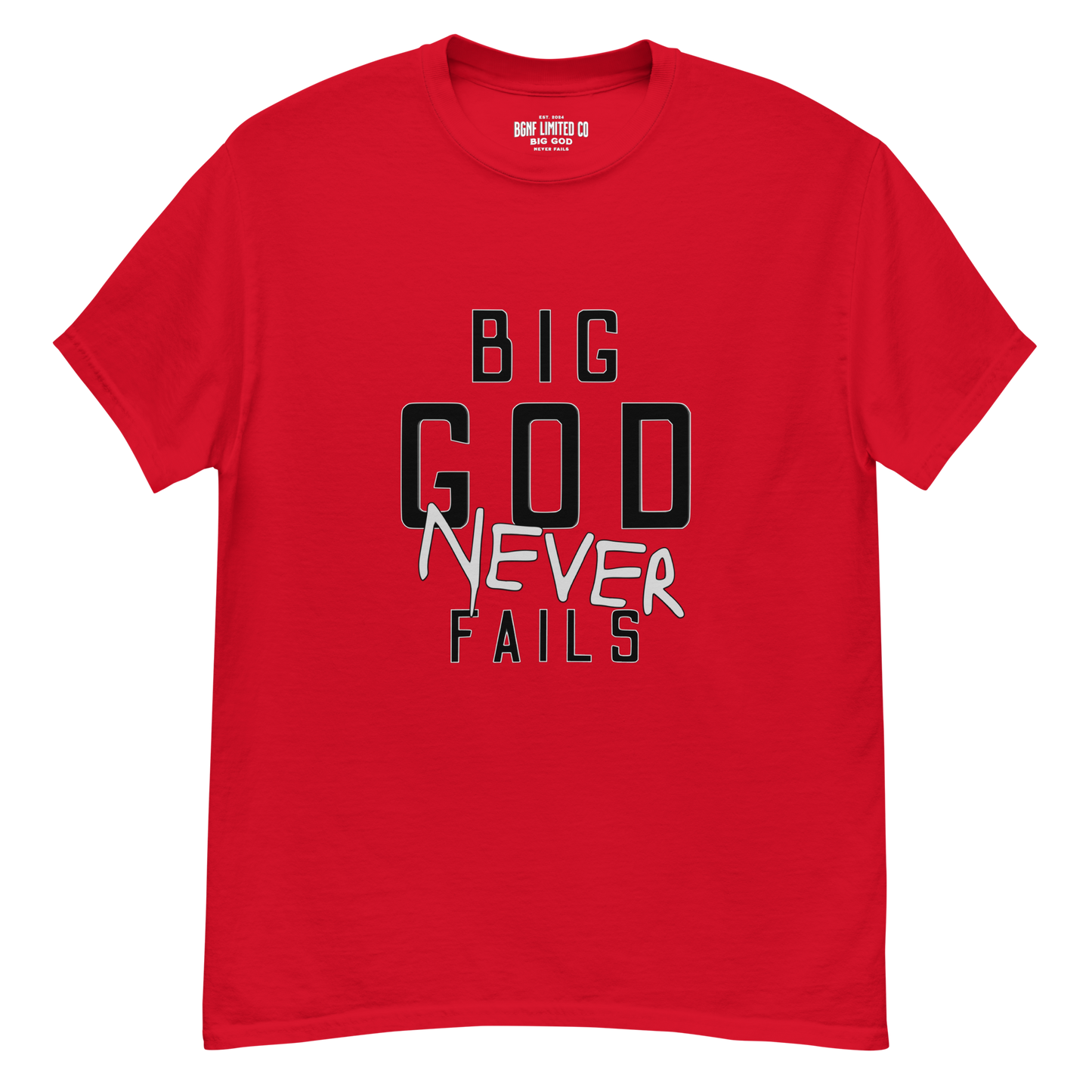 Big God Never Fails - Classic Tee | Black N Grey Print
