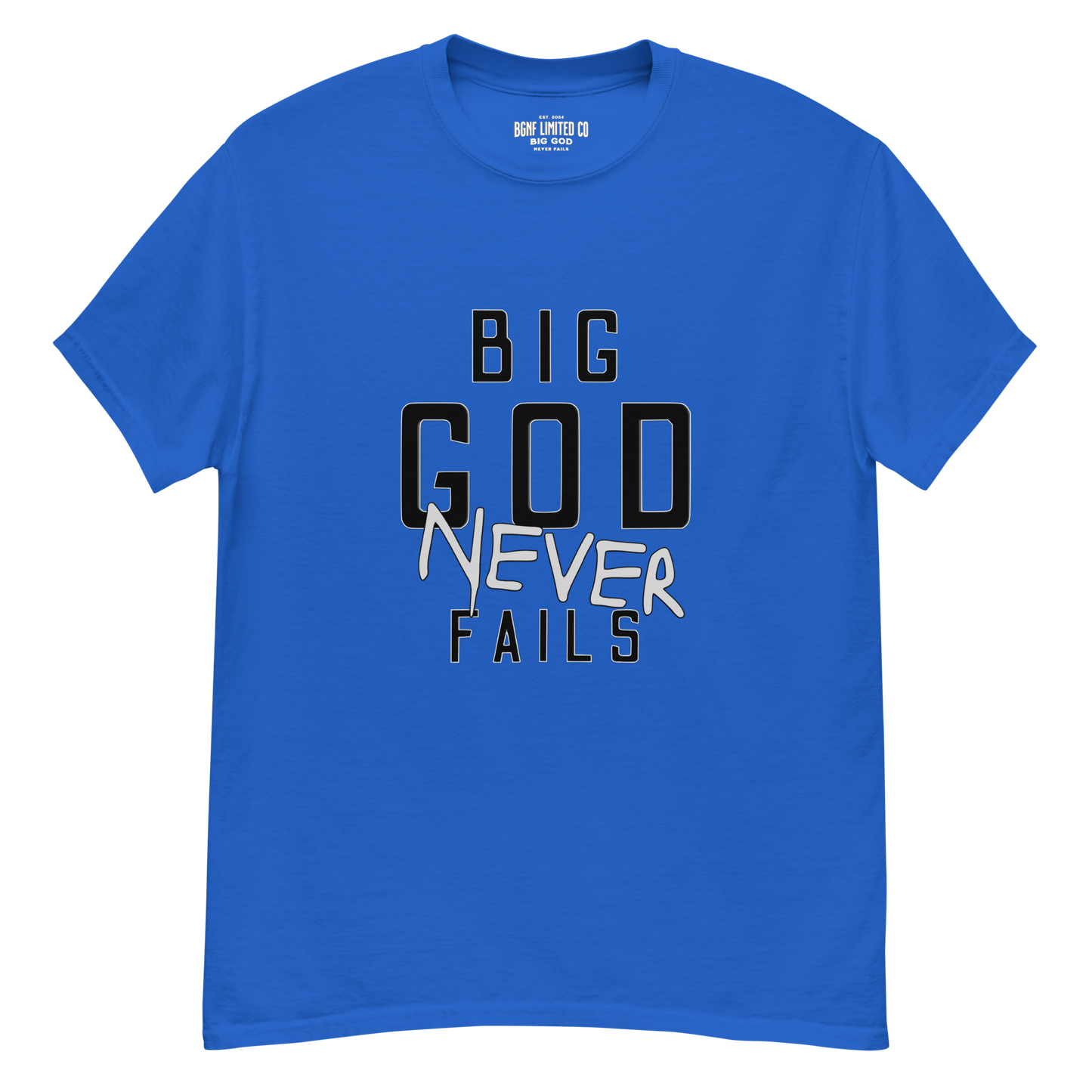 Big God Never Fails - Classic Tee | Black N Grey Print