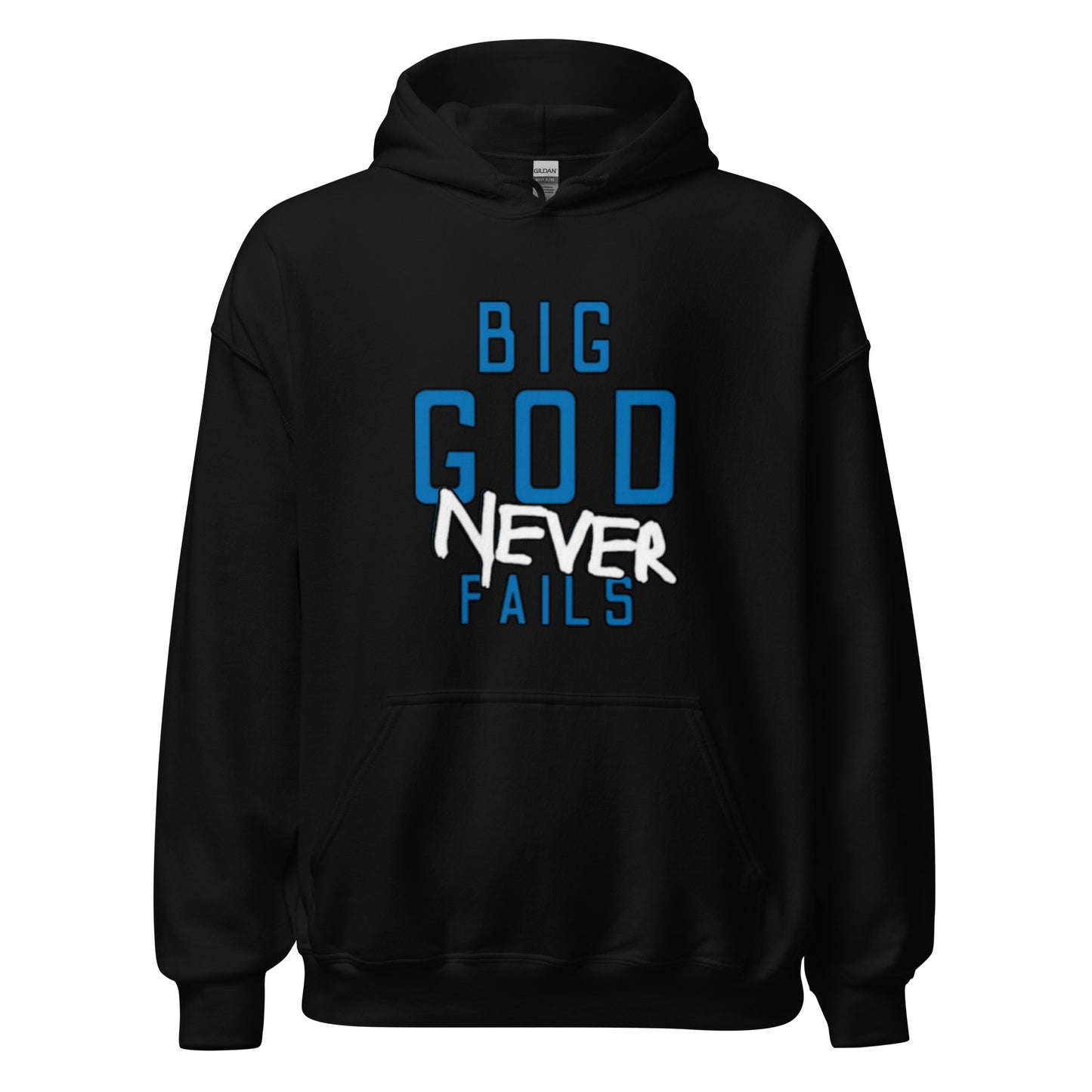 Big God Never Fails Hoodie | Blue N White Print