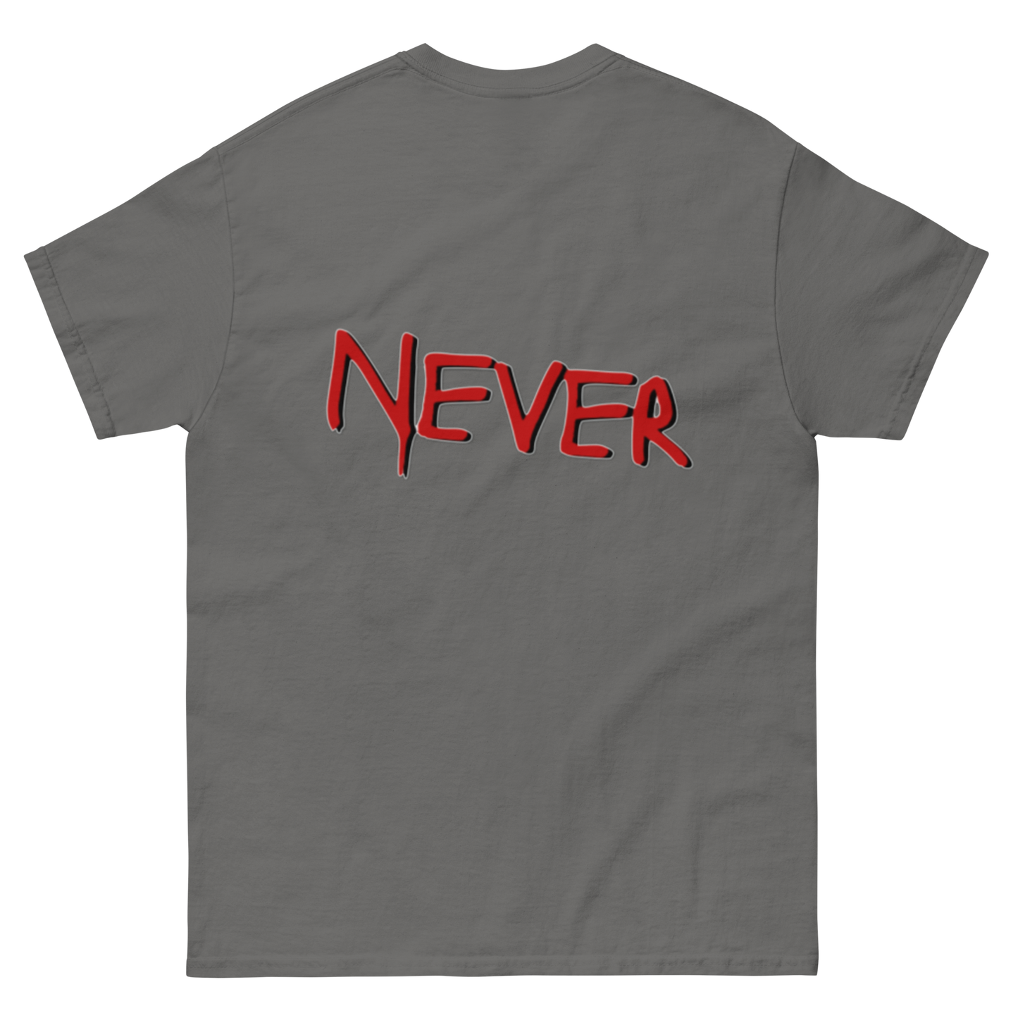 BGNF - NEVER Tee | White N Red Print