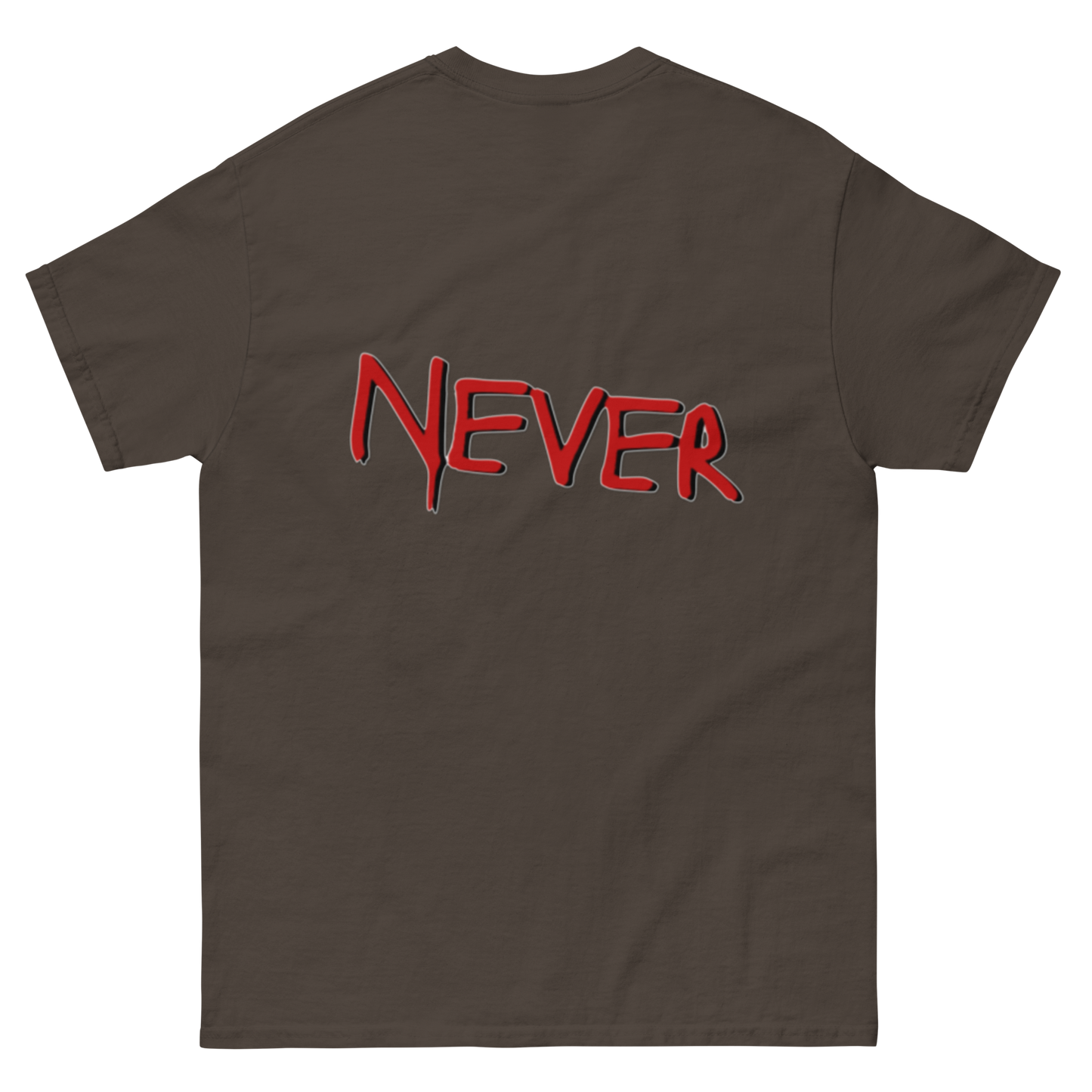 BGNF - NEVER Tee | White N Red Print