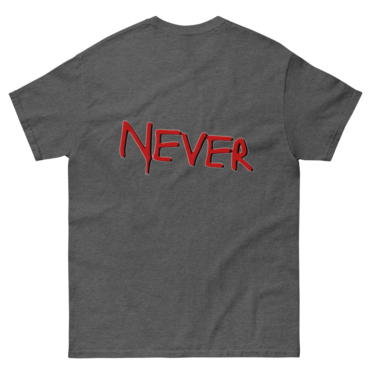 BGNF - NEVER Tee | White N Red Print