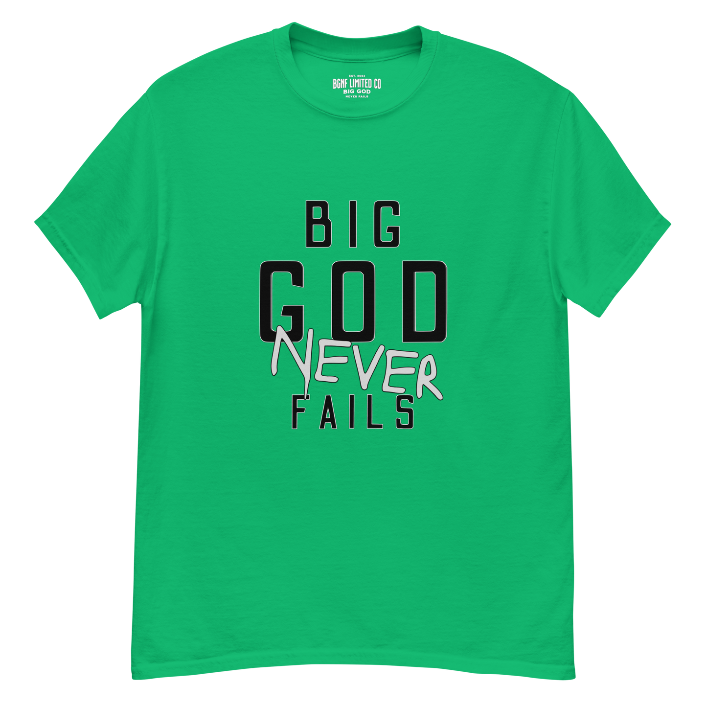 Big God Never Fails - Classic Tee | Black N Grey Print