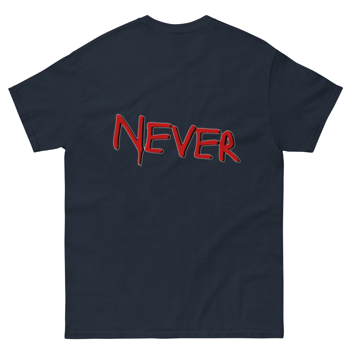 BGNF - NEVER Tee | White N Red Print