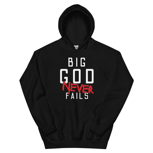 Big God Never Fails Hoodie | White N Red Print