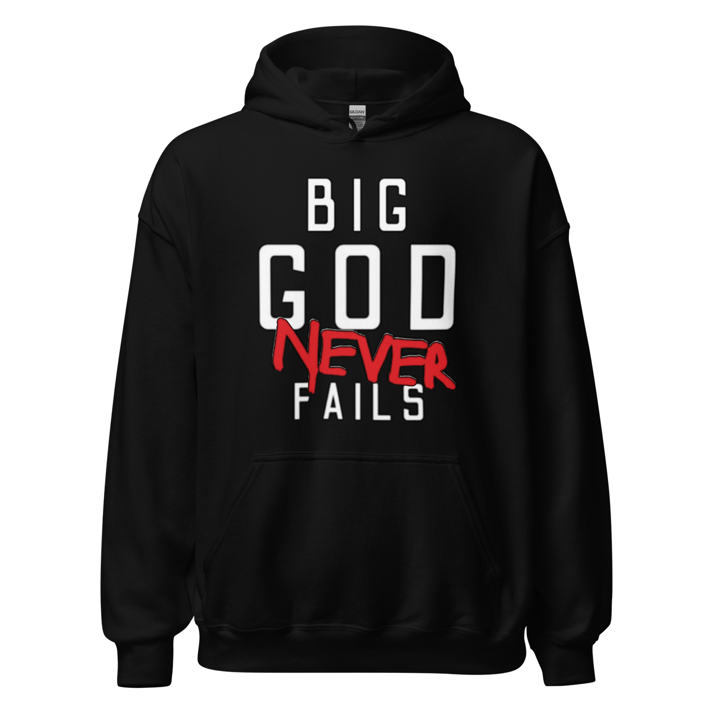 Big God Never Fails Hoodie | White N Red Print