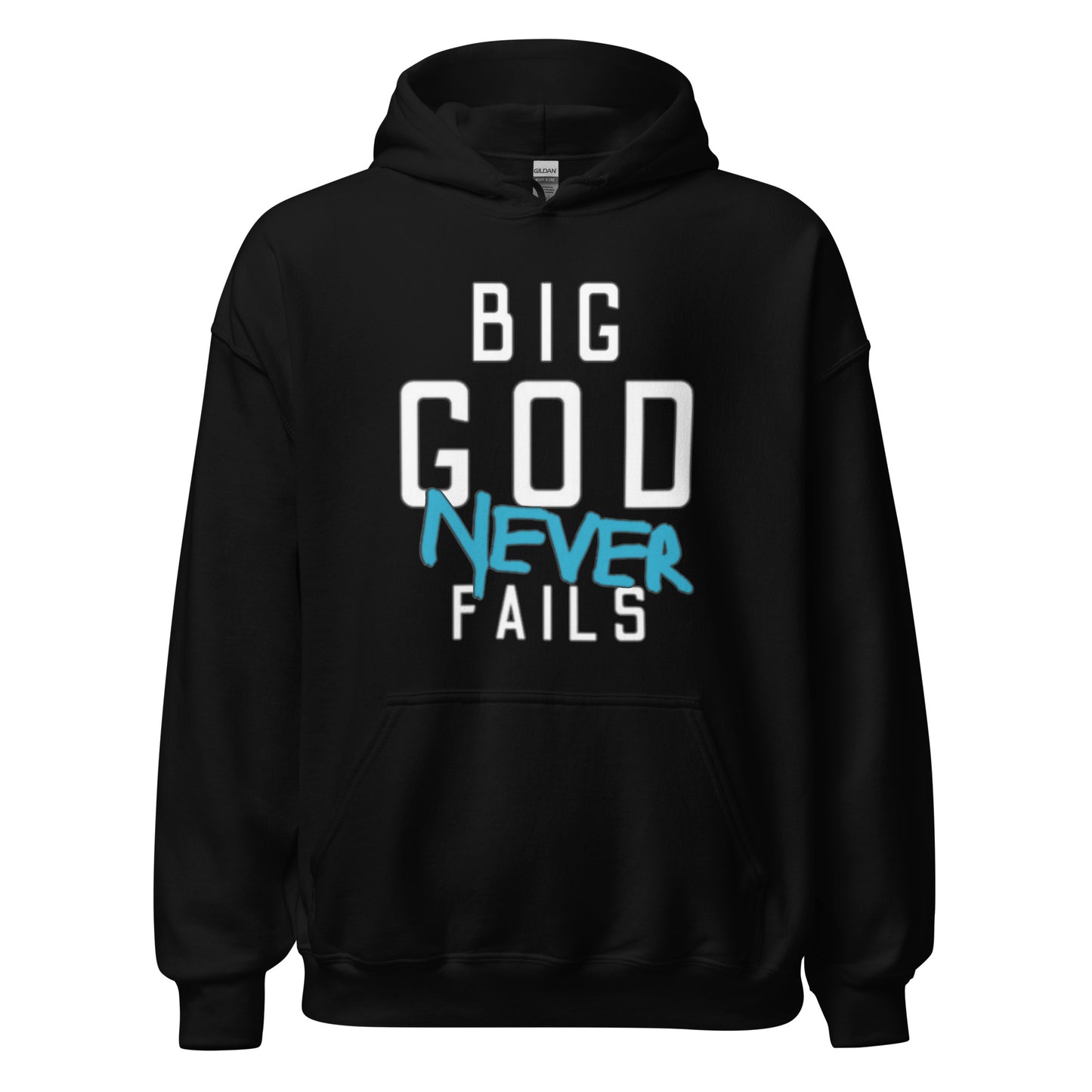 Big God Never Fails Hoodie | White N Blue Print