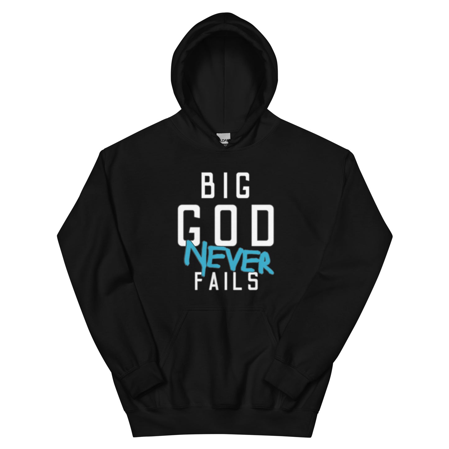 Big God Never Fails Hoodie | White N Blue Print