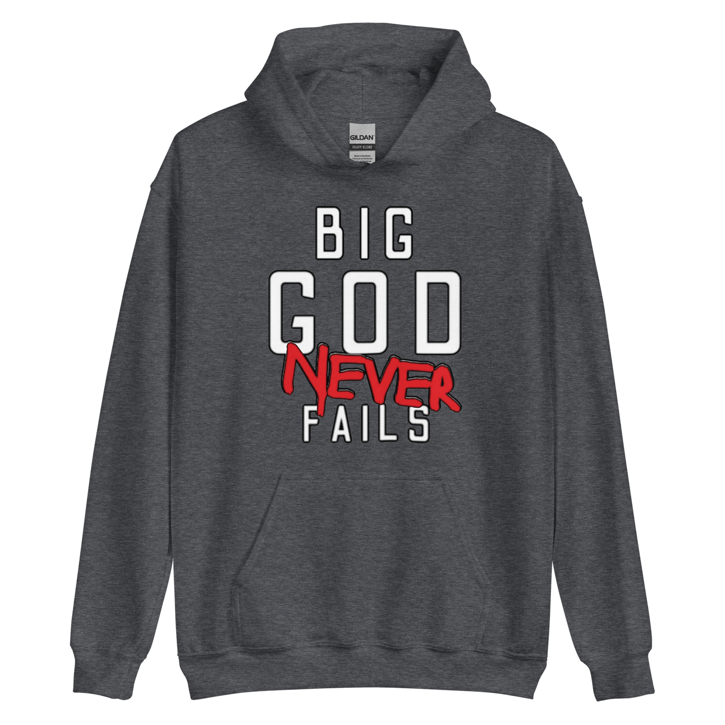 Big God Never Fails Hoodie | White N Red Print