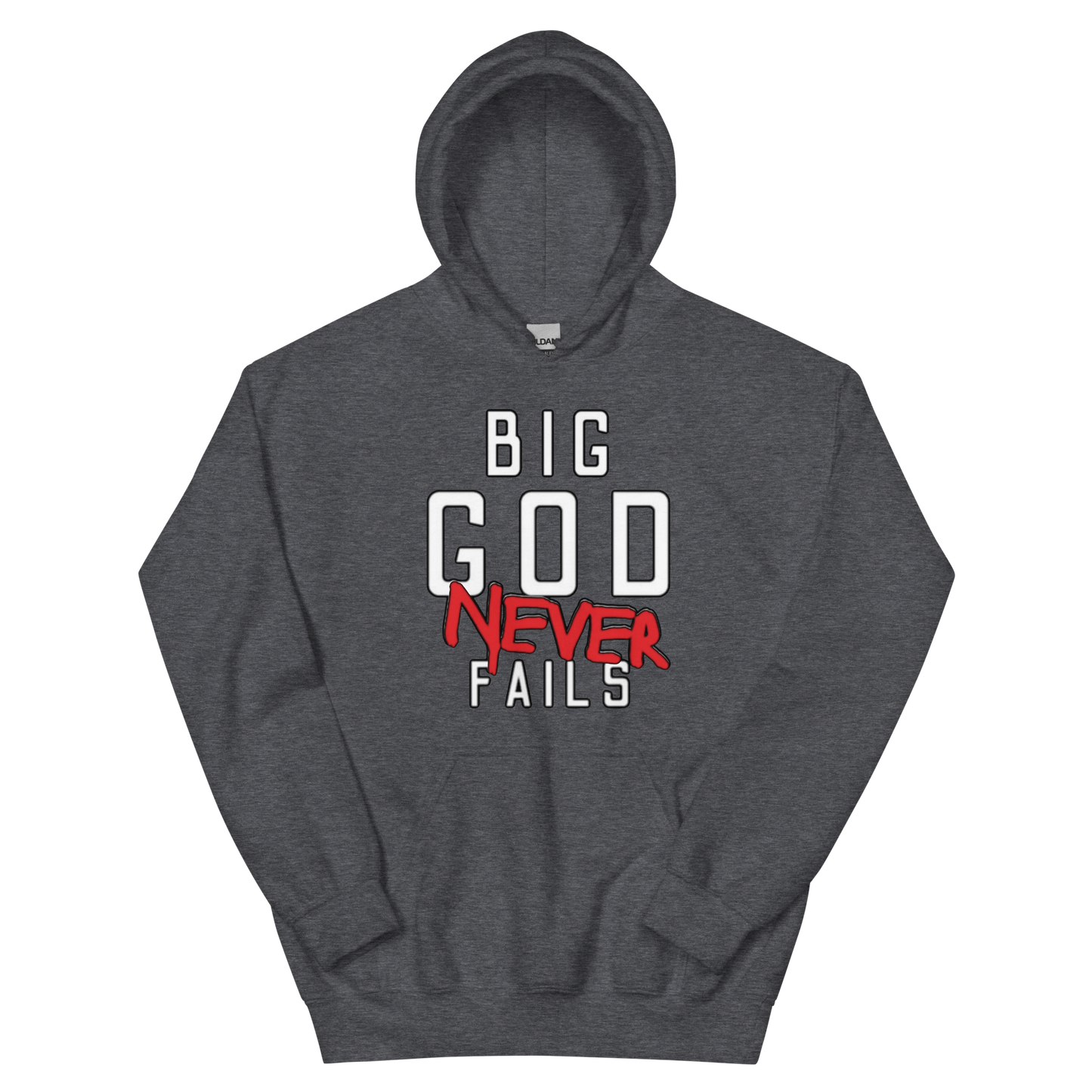 Big God Never Fails Hoodie | White N Red Print