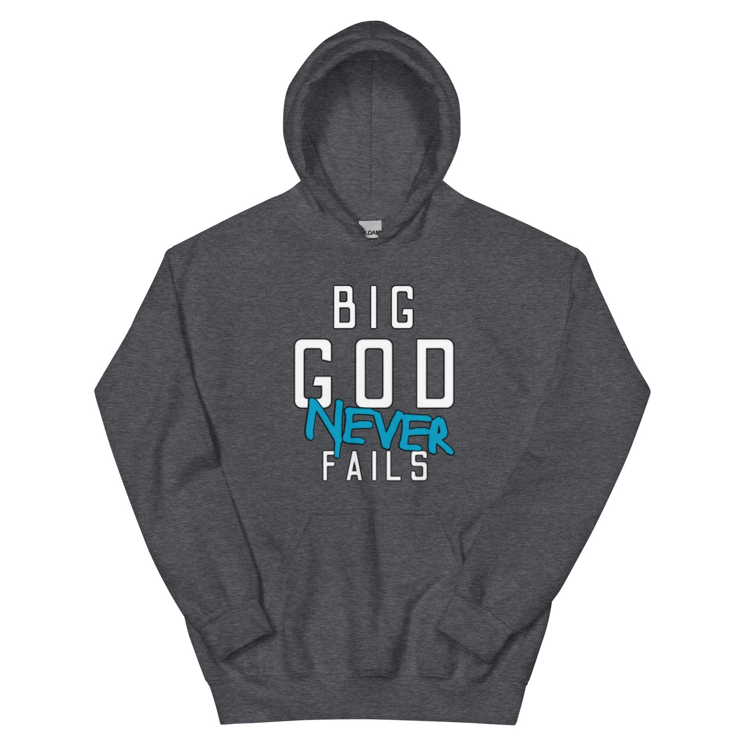 Big God Never Fails Hoodie | White N Blue Print